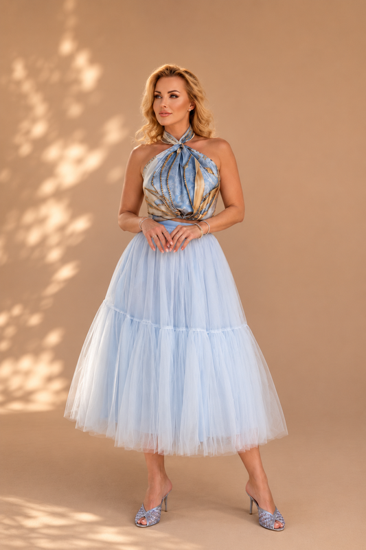 Celeste Tulle Skirt - Sky Dream