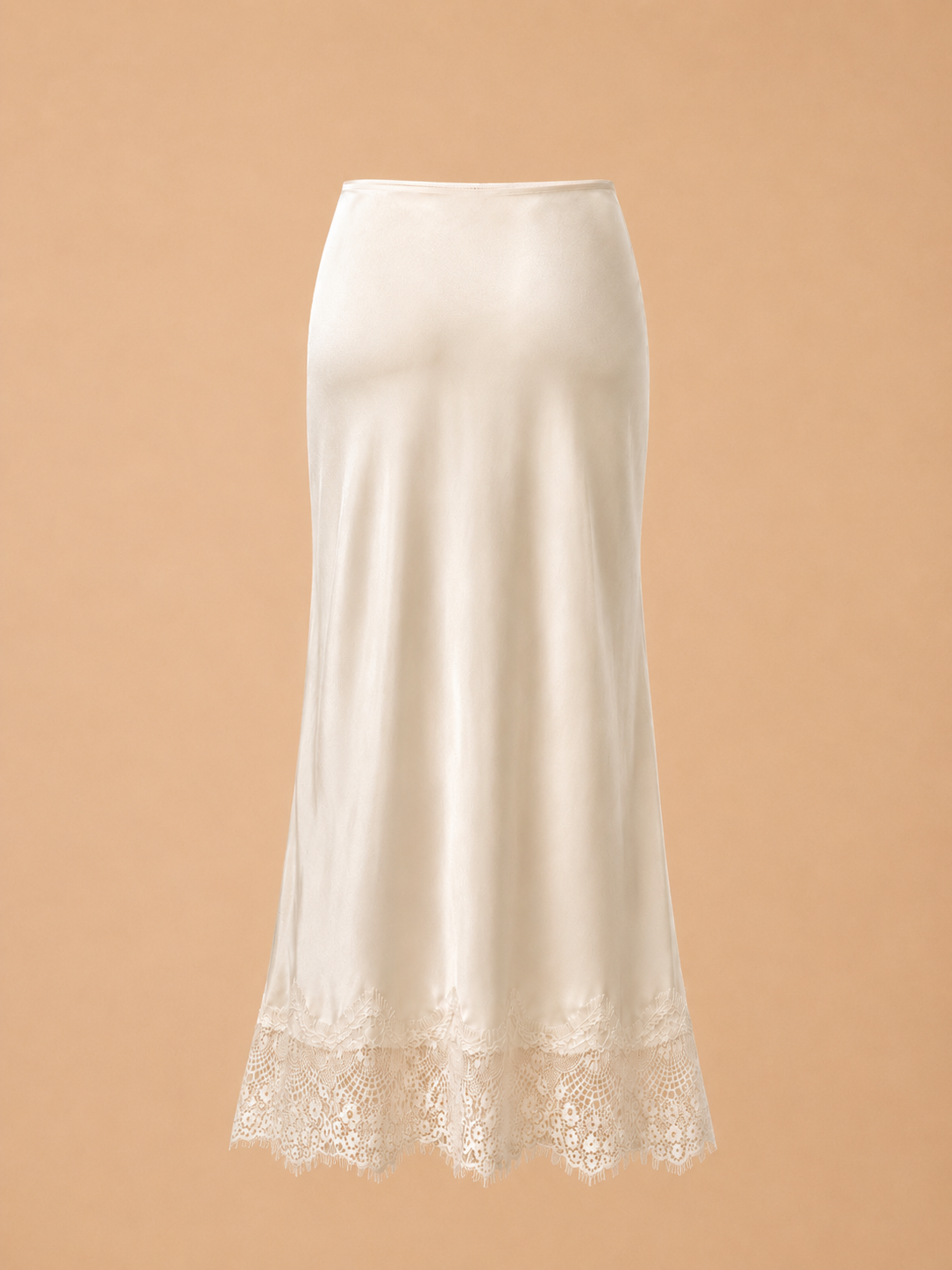 Aura Silk  Skirt Cream Pearl