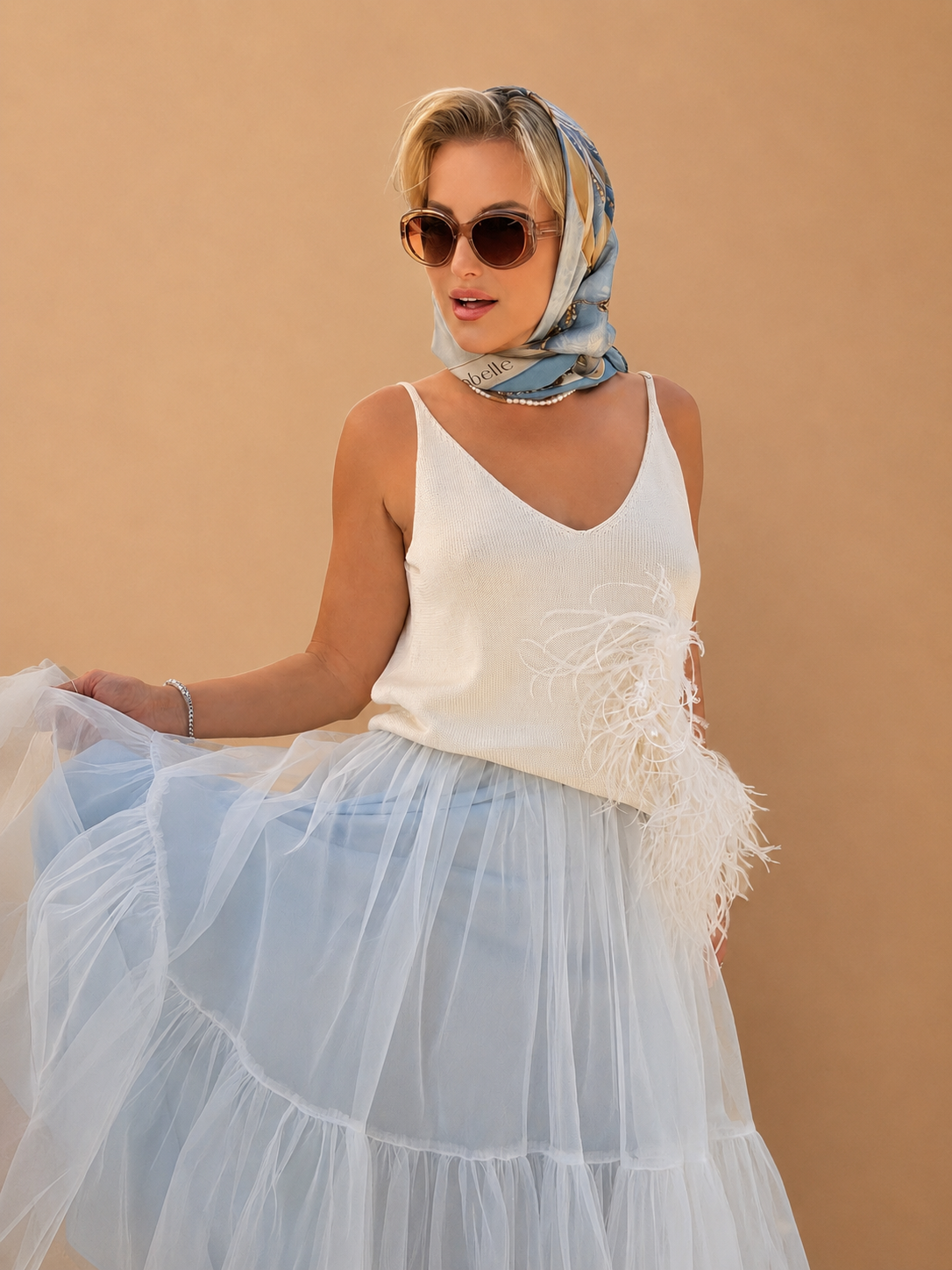 Plume A Top - Ivory Glow