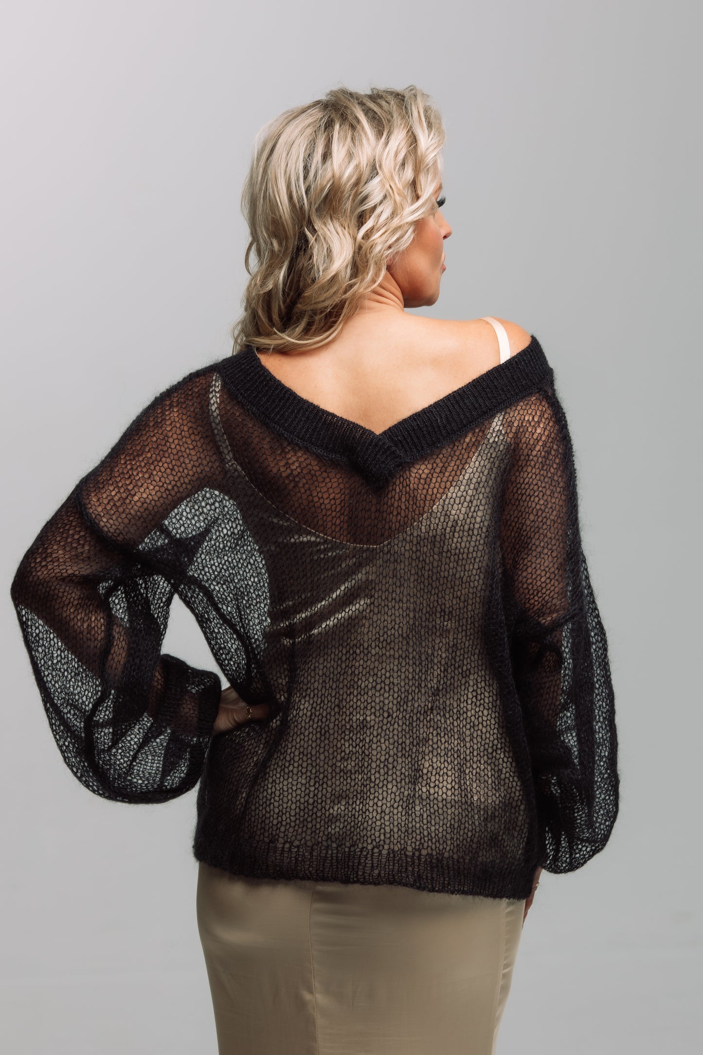 Embrace Mohair Silk Sweater Noir Embrace