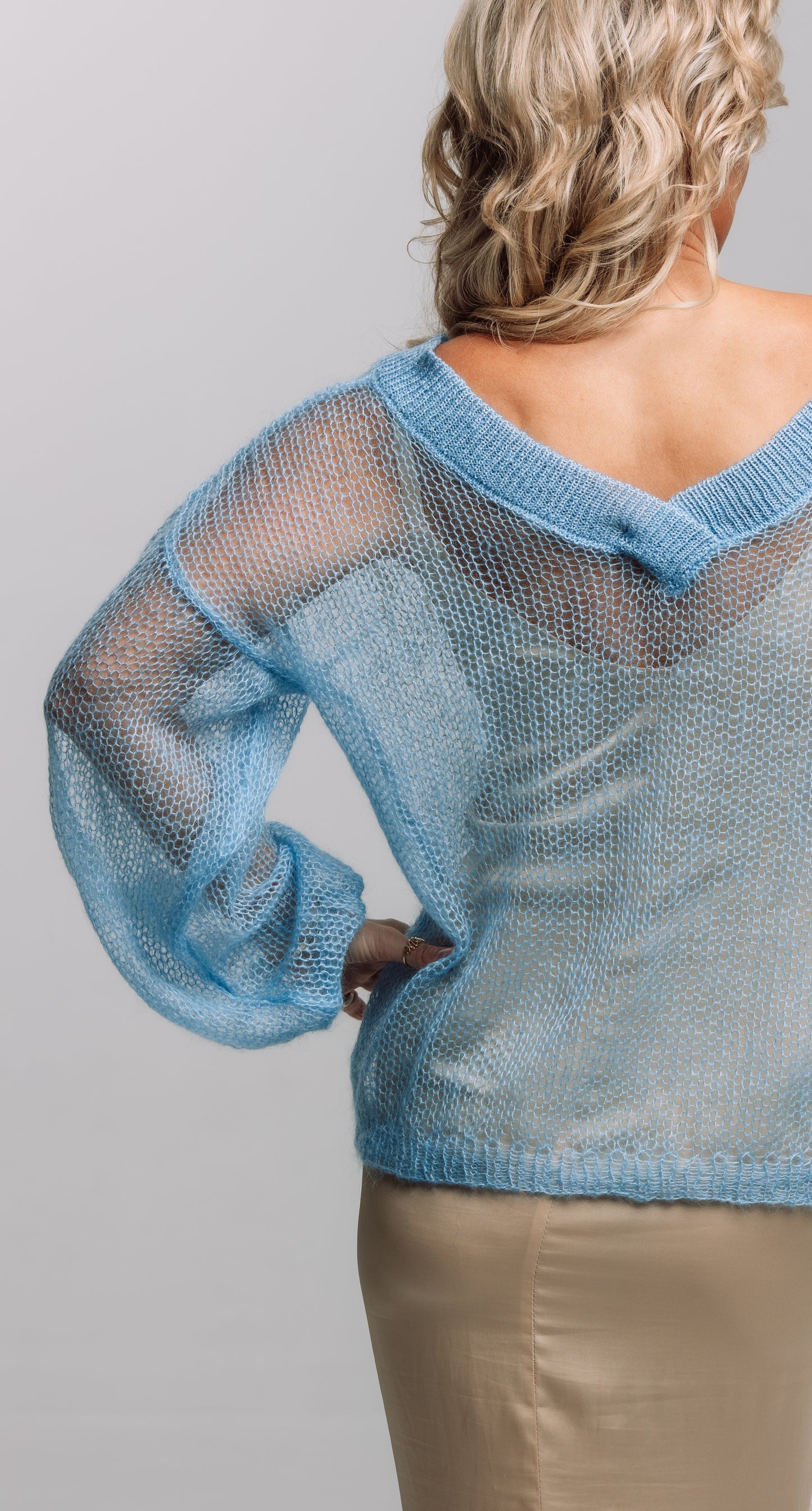 Embrace Mohair Silk Sweater Sky Reverie