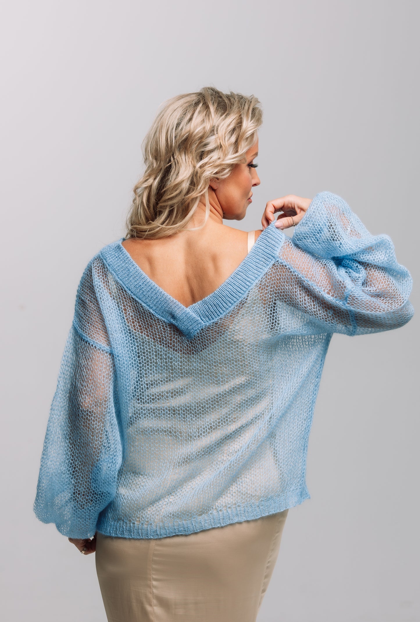 Embrace Mohair Silk Sweater Sky Reverie