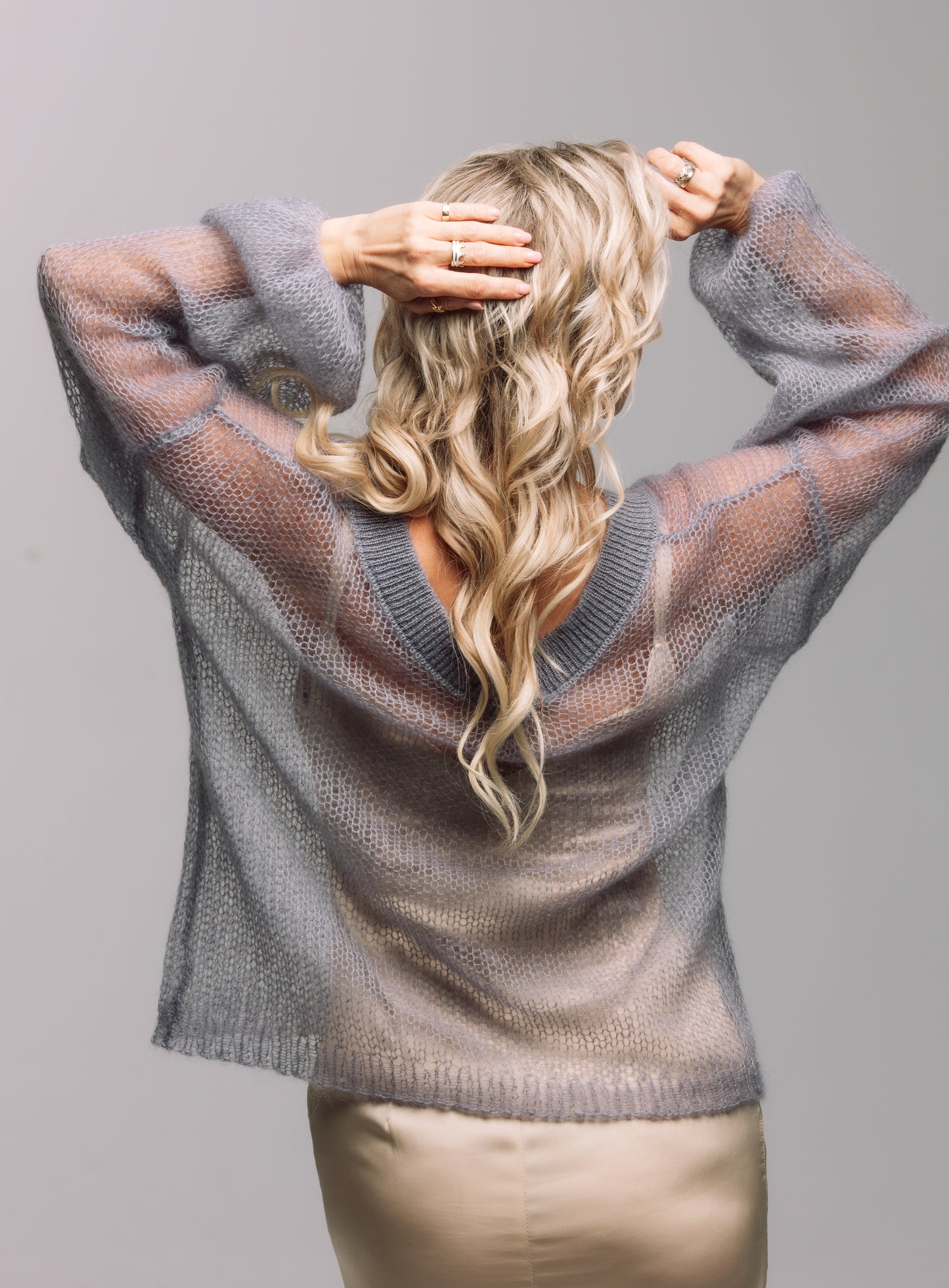 Embrace Mohair Silk Sweater Gris Noble