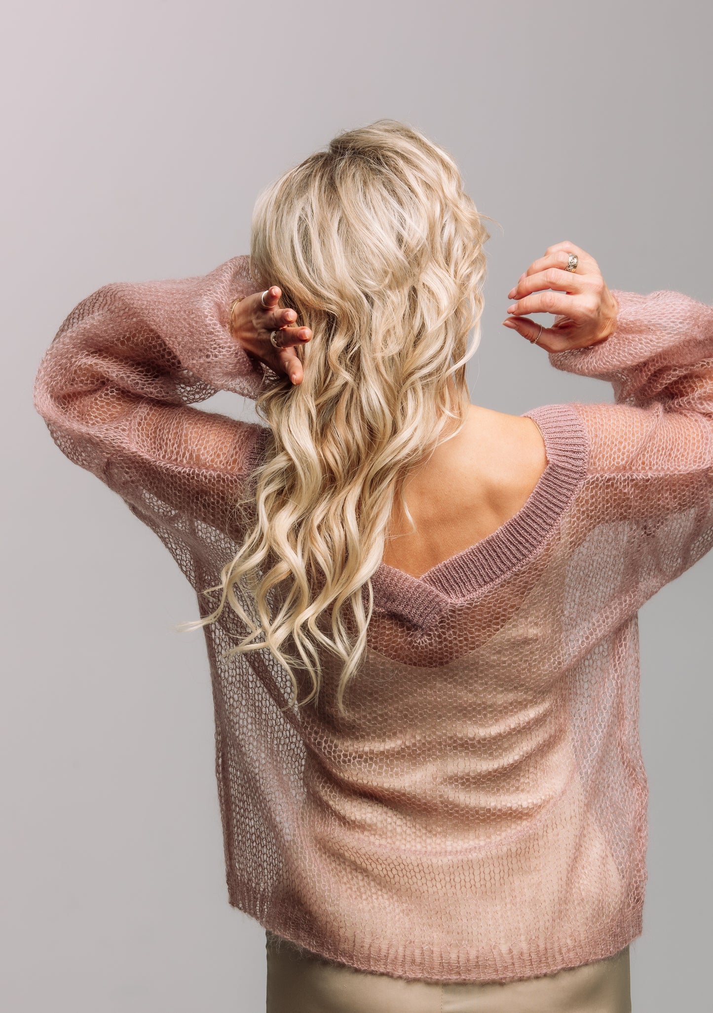 Embrace Mohair Silk Sweater Rosa Ash