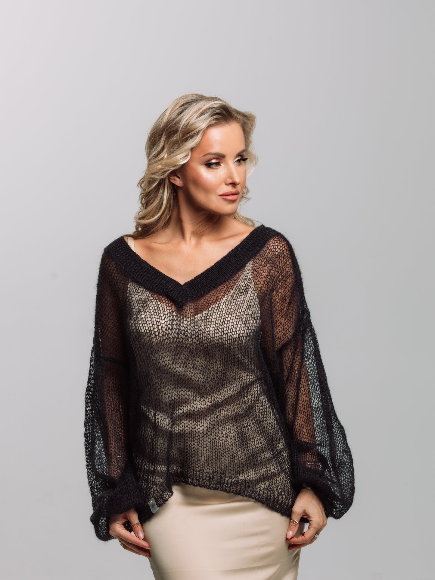Embrace Mohair Silk Sweater Noir Embrace
