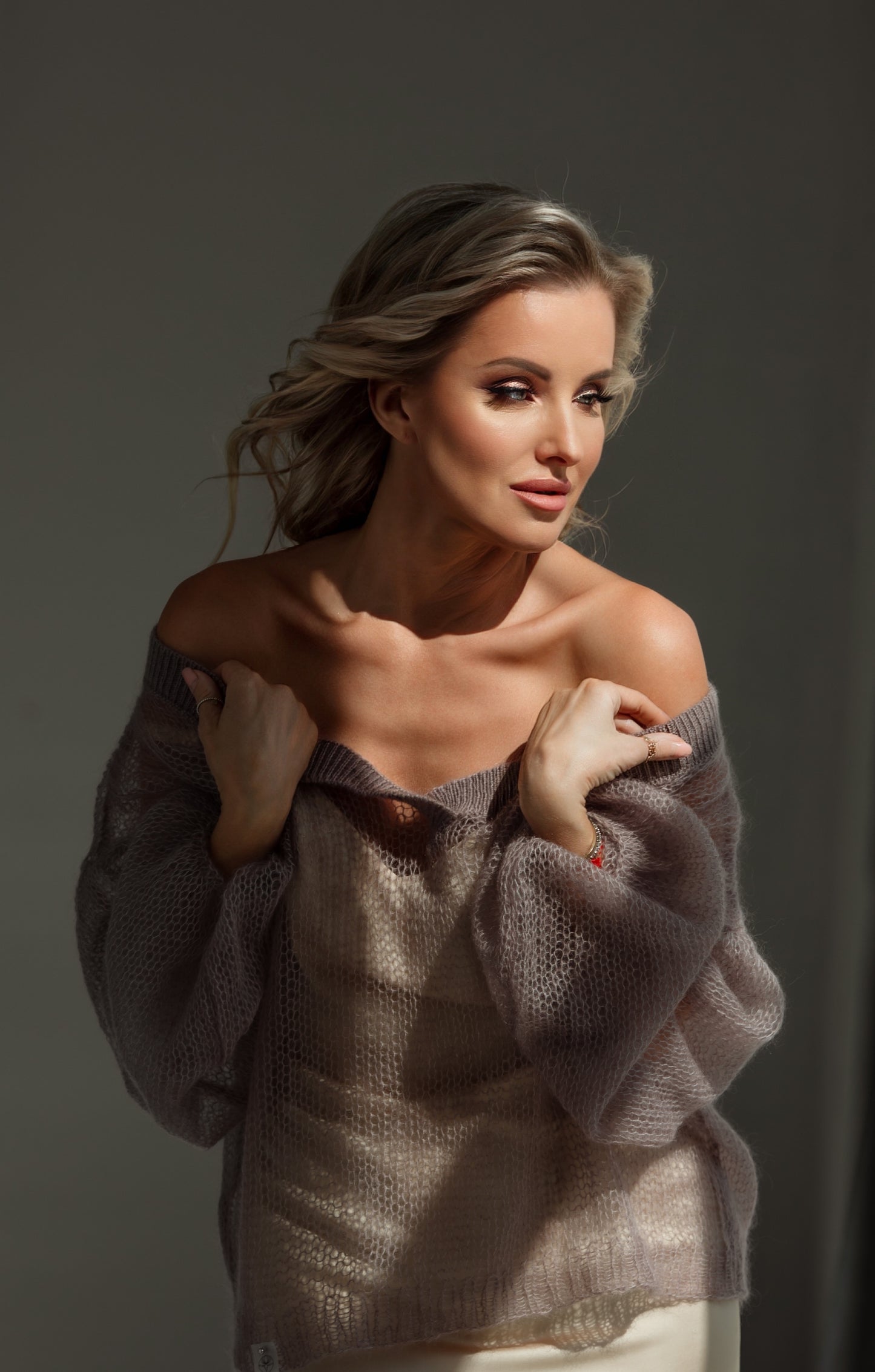 Embrace Mohair Silk Sweater Moka Elegance