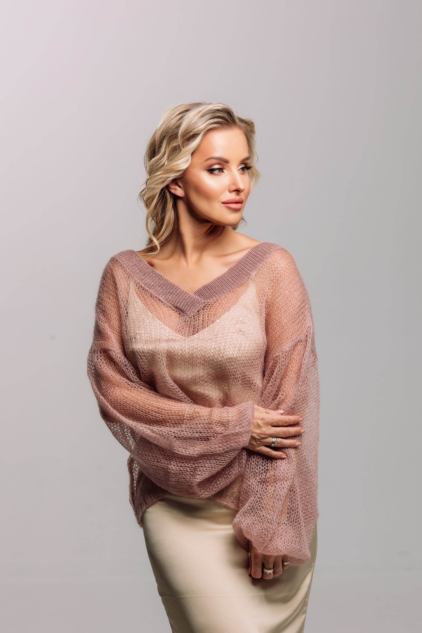Embrace Mohair Silk Sweater Rosa Ash