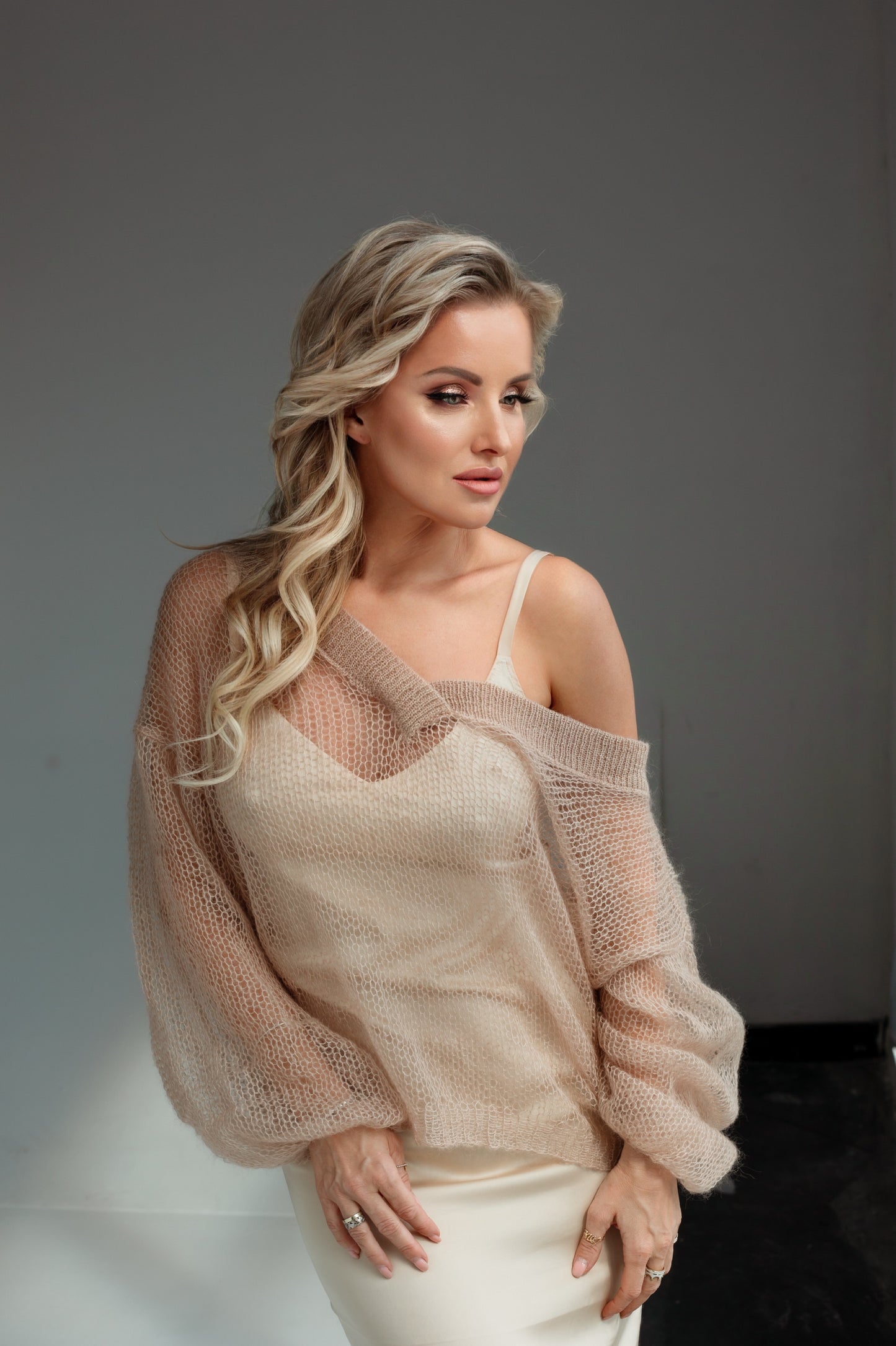 Embrace Mohair Silk Sweater Golden Dune