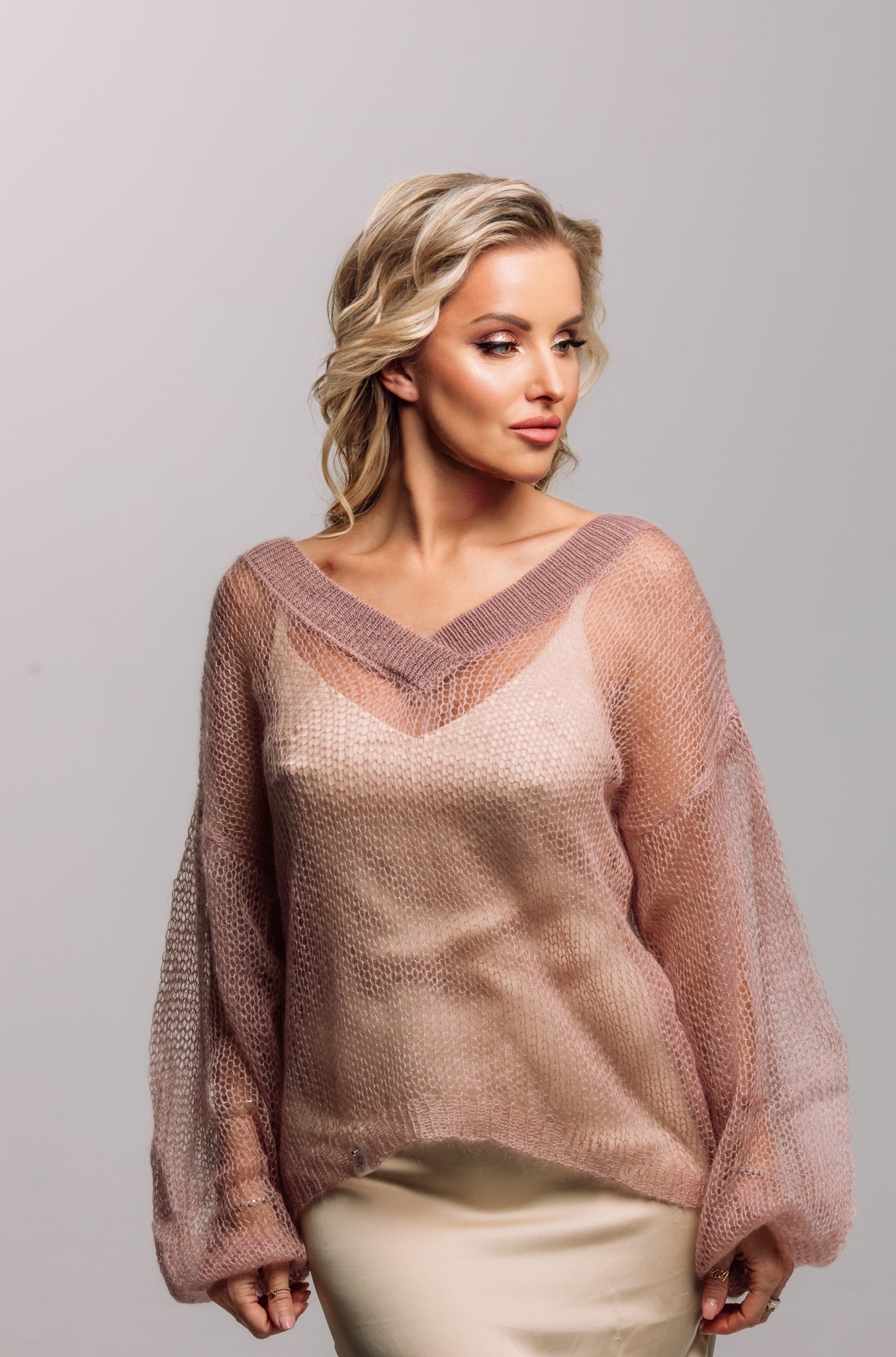 Embrace Mohair Silk Sweater Rosa Ash